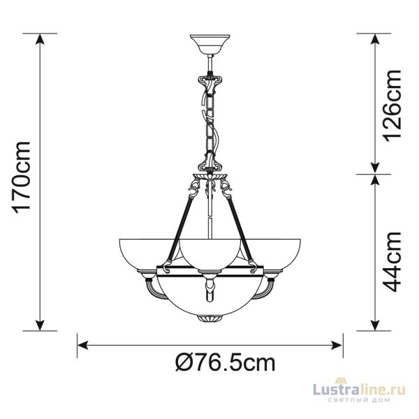 Подвесная люстра Arte Lamp Windsor White A3777LM-3-2AB
