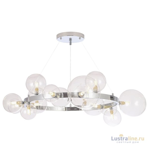 Подвесная люстра Crystal Lux AGATA SP15 V2 CHROME/TRANSPARENTE