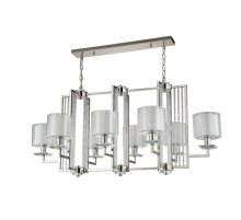 Подвесная люстра Crystal Lux Nicolas NICOLAS SP8 L1000 NICKEL/WHITE Подвесная люстра Crystal Lux Nicolas NICOLAS SP8 L1000 NICKEL/WHITE