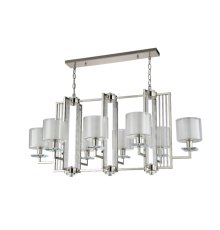 Подвесная люстра Crystal Lux Nicolas NICOLAS SP8 L1000 NICKEL/WHITE