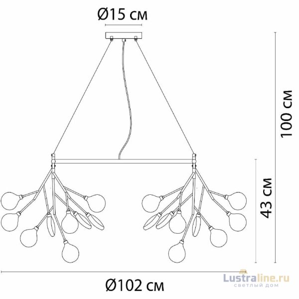 Подвесная люстра Arte Lamp Candy A7272SP-45GO Подвесная люстра Arte Lamp Candy A7272SP-45GO