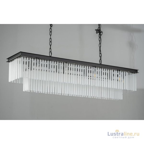 Подвесная люстра Delight Collection 1920s Odeon KR0387P-12C/P black/frost