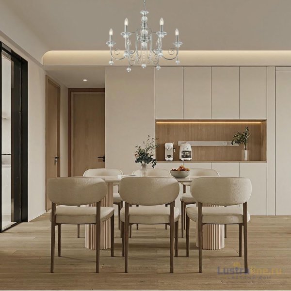 Подвесная люстра Arte Milano 346109/6 CR Подвесная люстра Arte Milano 346109/6 CR