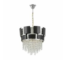Подвесная люстра Lumina Deco Kruvia LDP 7045-400 BK+CHR