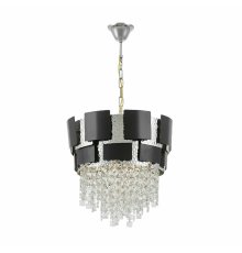 Подвесная люстра Lumina Deco Kruvia LDP 7045-400 BK+CHR
