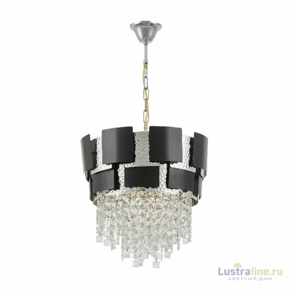 Подвесная люстра Lumina Deco Kruvia LDP 7045-400 BK+CHR