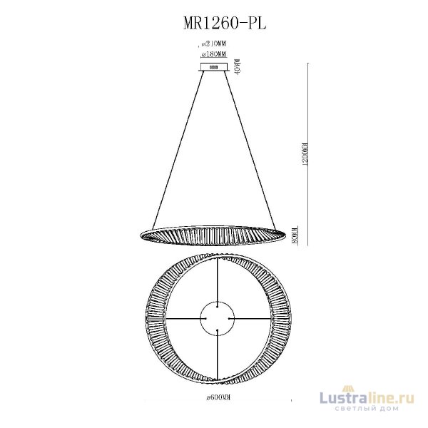 Подвесная люстра MyFar Ricky MR1260-PL