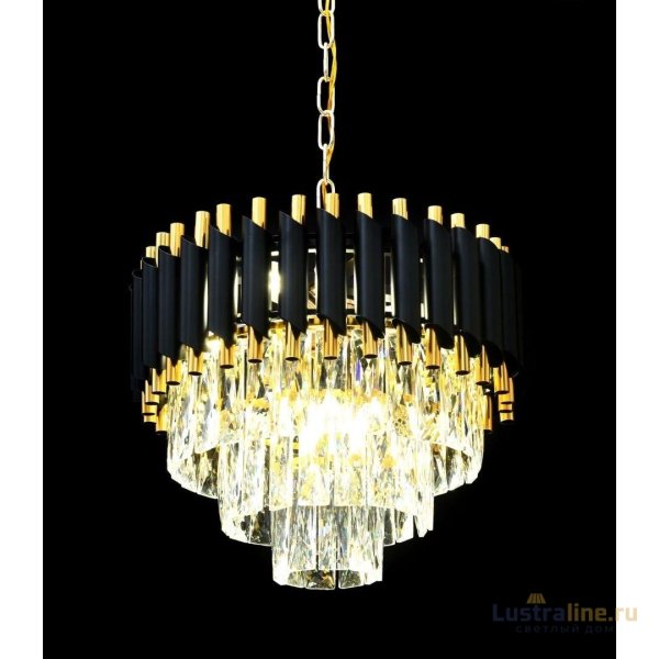 Подвесная люстра Lumina Deco Funneli LDP 6003-400 BK+F.GD