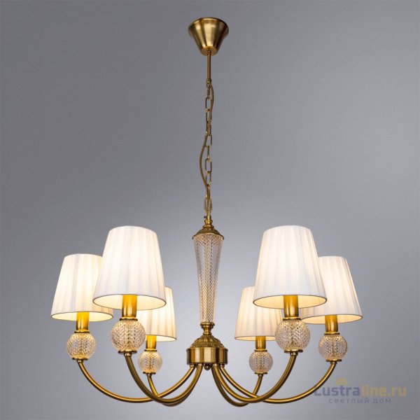 Подвесная люстра Arte Lamp Gracie A7301LM-6PB Подвесная люстра Arte Lamp Gracie A7301LM-6PB