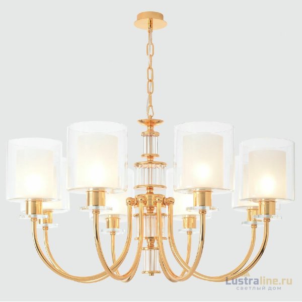Подвесная люстра Crystal Lux ELENA SP8 GOLD Подвесная люстра Crystal Lux ELENA SP8 GOLD