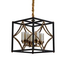 Подвесная люстра Lumina Deco Quadrato LDP 1223-4 BK+MD
