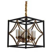 Подвесная люстра Lumina Deco Quadrato LDP 1223-4 BK+MD