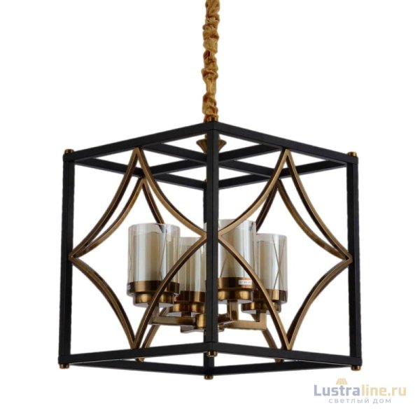 Подвесная люстра Lumina Deco Quadrato LDP 1223-4 BK+MD