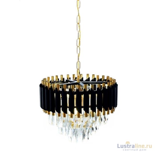 Подвесная люстра Lumina Deco Funneli LDP 6003-400 BK+F.GD