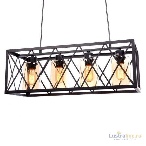 Подвесная люстра Lumina Deco Nortis LDP 11535-4 BK