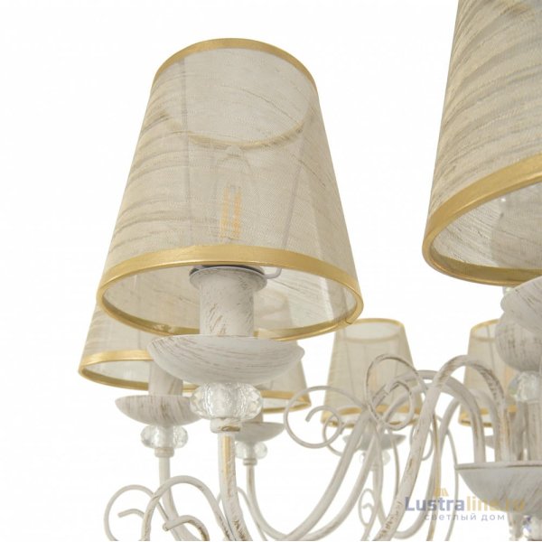 Подвесная люстра Arte Milano 347620/10 WT+G Подвесная люстра Arte Milano 347620/10 WT+G