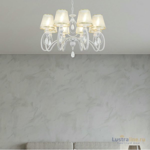 Подвесная люстра Arte Milano 347203/8 WT+G Подвесная люстра Arte Milano 347203/8 WT+G