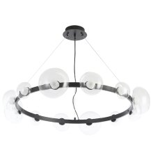 Подвесная люстра Crystal Lux BOSQUE SP12 BLACK/TRANSPARENT