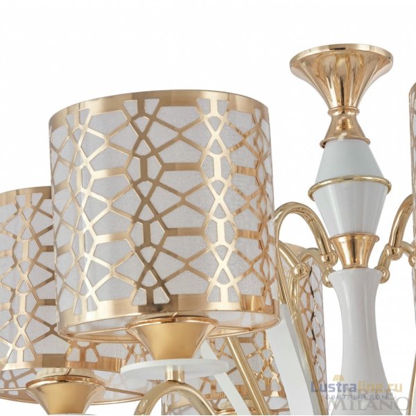 Подвесная люстра Arte Milano Florentia-1237 301237/8 Wh/Gd Подвесная люстра Arte Milano Florentia-1237 301237/8 Wh/Gd