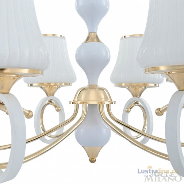 Подвесная люстра Arte Milano Florentia-2387 302387/6 Wh/Gd Подвесная люстра Arte Milano Florentia-2387 302387/6 Wh/Gd