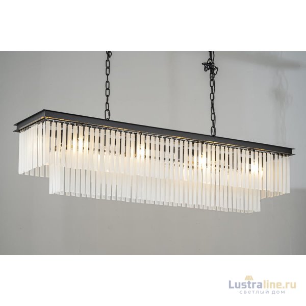 Подвесная люстра Delight Collection 1920s Odeon KR0387P-12C/P black/frost