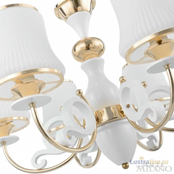 Подвесная люстра Arte Milano Florentia-1097 301097/6 Wh/Gd Подвесная люстра Arte Milano Florentia-1097 301097/6 Wh/Gd