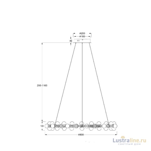 Подвесная люстра Maytoni Tessara MOD081PL-L60G3K Подвесная люстра Maytoni Tessara MOD081PL-L60G3K