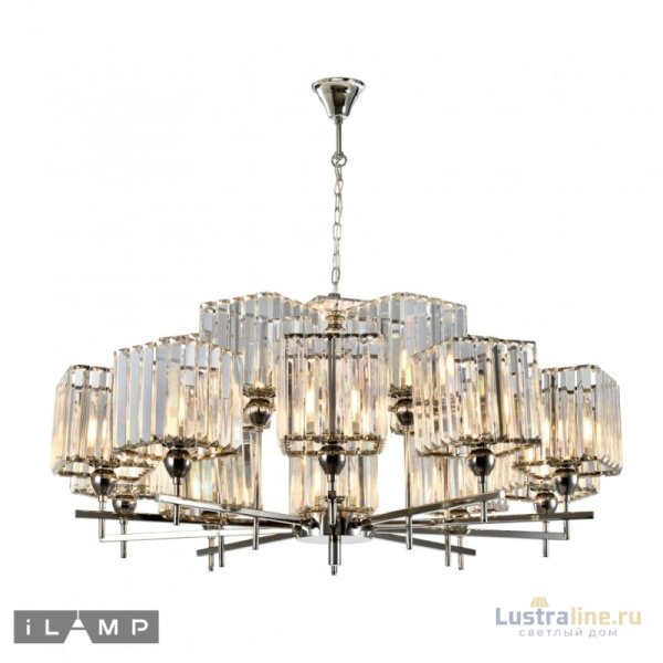 Подвесная люстра iLamp Staten Island P9514-10+5 Nickel
