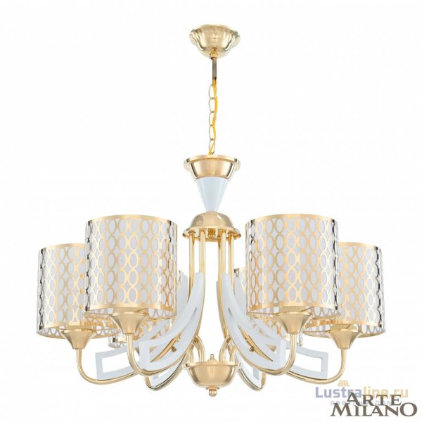 Подвесная люстра Arte Milano Florentia-3387 303387/6 Wh/Gd Подвесная люстра Arte Milano Florentia-3387 303387/6 Wh/Gd