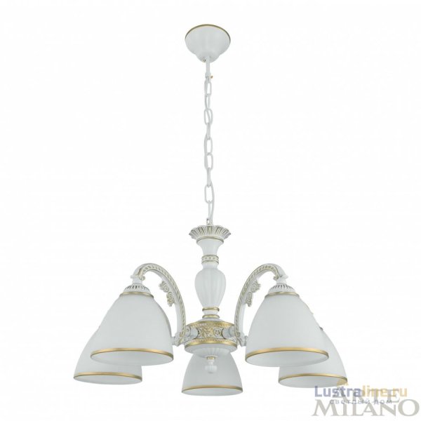 Подвесная люстра Arte Milano 340837/5 WT+G Подвесная люстра Arte Milano 340837/5 WT+G