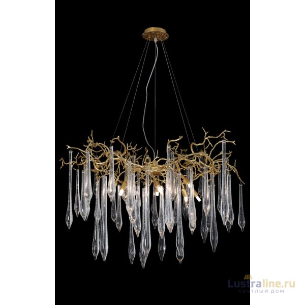 Подвесная люстра Crystal Lux Reina REINA SP8 D1000 GOLD PEARL