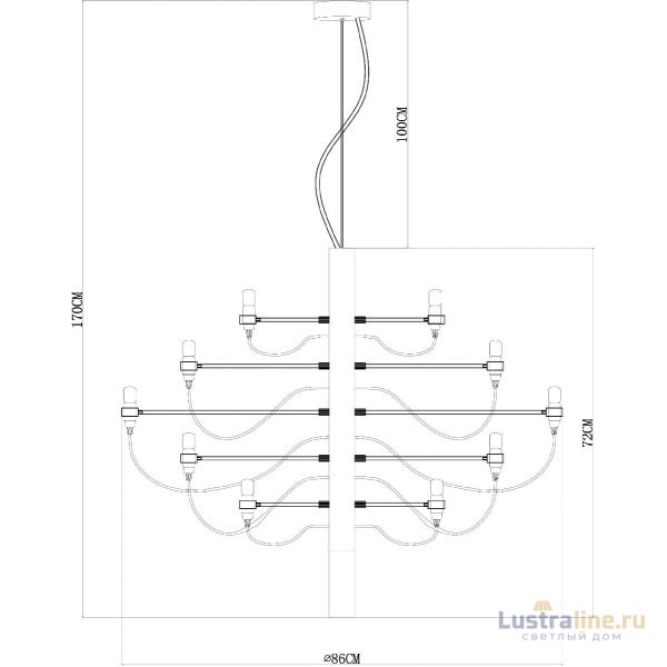 Подвесная люстра Divinare Molto 8030/17 LM-30