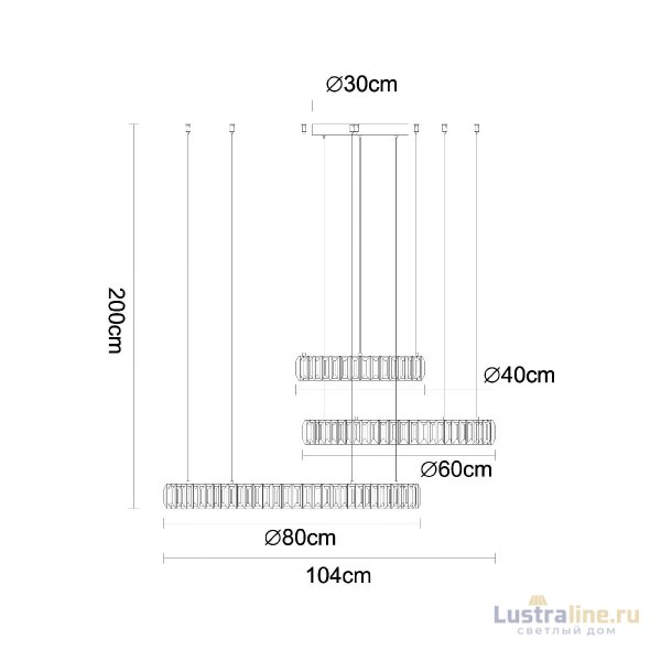 Подвесная люстра Divinare Barbara 1137/02 SP-106