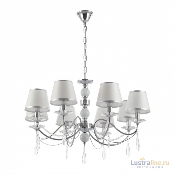 Подвесная люстра Arte Milano 342109/8 CR+LWT Подвесная люстра Arte Milano 342109/8 CR+LWT
