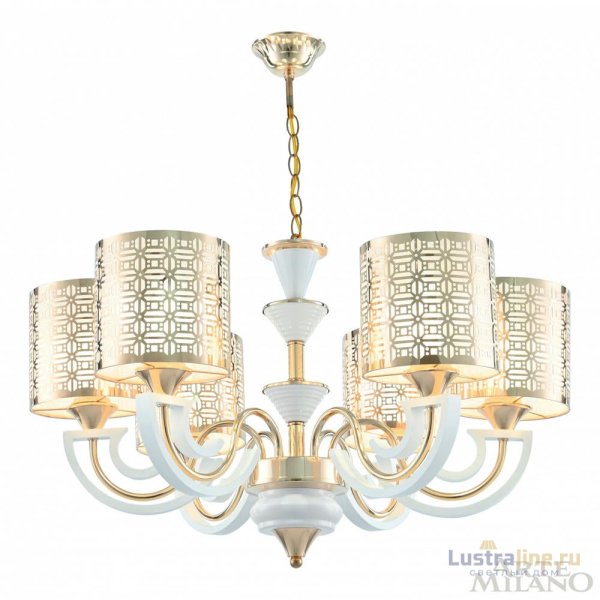 Подвесная люстра Arte Milano Florentia-8857 308857/6 Wh/Gd Подвесная люстра Arte Milano Florentia-8857 308857/6 Wh/Gd