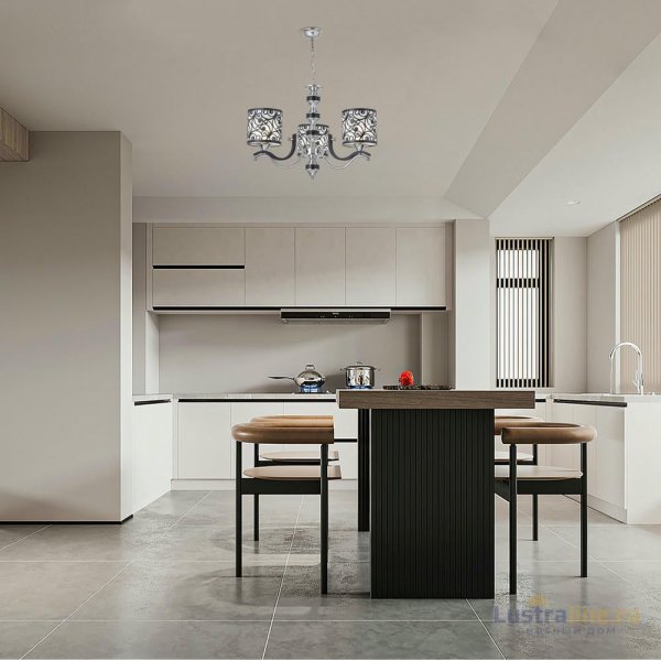 Подвесная люстра Arte Milano Florentia-4957 304957/3 Bk/Ni Подвесная люстра Arte Milano Florentia-4957 304957/3 Bk/Ni