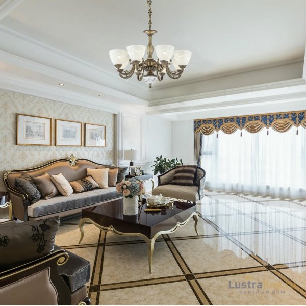 Подвесная люстра Arte Milano 343659/8 AB Подвесная люстра Arte Milano 343659/8 AB