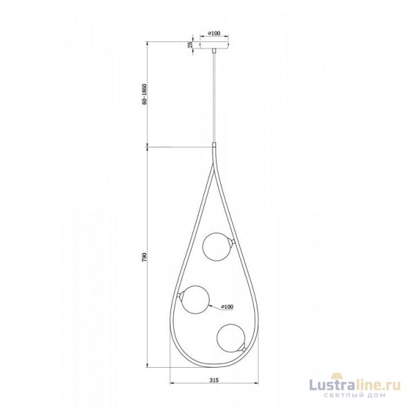 Подвесная люстра Freya Perlina FR4005PL-03B2