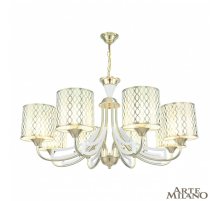 Подвесная люстра Arte Milano Florentia-3387 303387/8 Wh/Gd