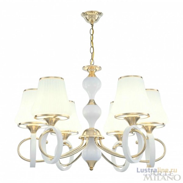 Подвесная люстра Arte Milano Florentia-2387 302387/6 Wh/Gd Подвесная люстра Arte Milano Florentia-2387 302387/6 Wh/Gd