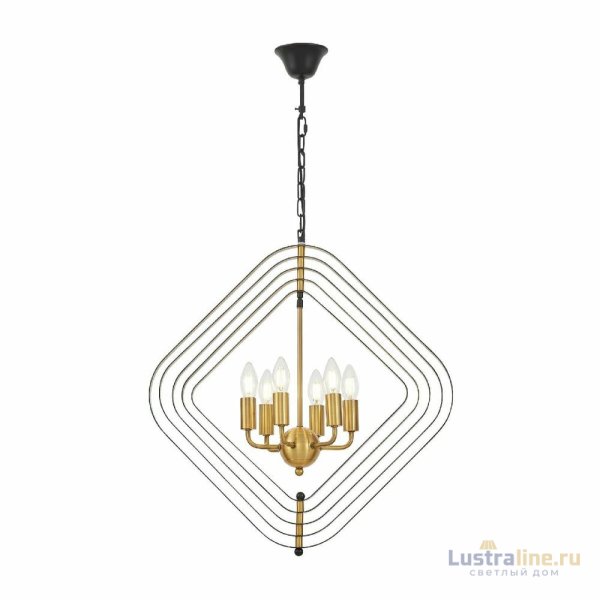 Подвесная люстра Lumina Deco Crulia LDP 8005-6 BK+MD