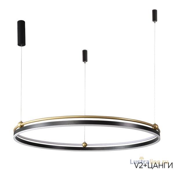 Подвесная люстра Crystal Lux FERNANDO SP88W LED BLACK/GOLD