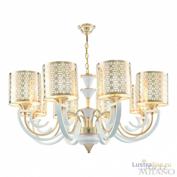 Подвесная люстра Arte Milano Florentia-8857 308857/8 Wh/Gd Подвесная люстра Arte Milano Florentia-8857 308857/8 Wh/Gd