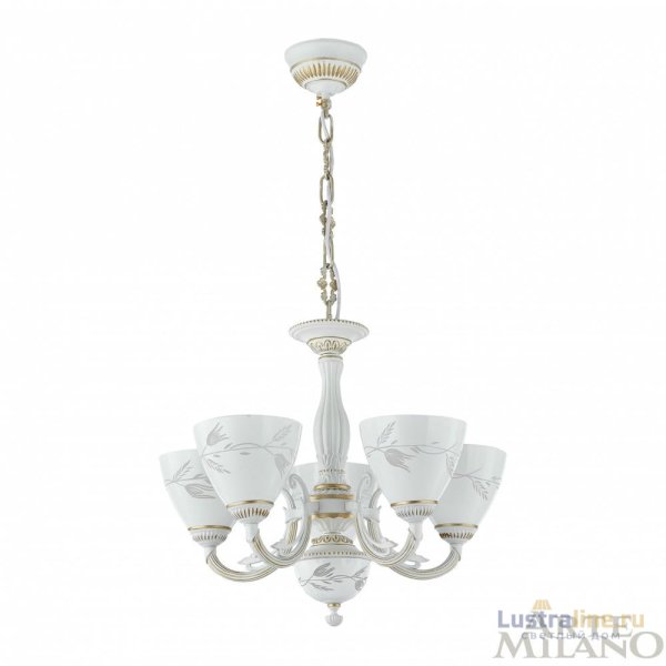 Подвесная люстра Arte Milano 343659/5 WT+G Подвесная люстра Arte Milano 343659/5 WT+G