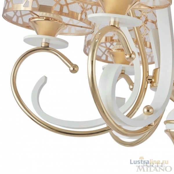 Подвесная люстра Arte Milano Florentia-1237 301237/8 Wh/Gd Подвесная люстра Arte Milano Florentia-1237 301237/8 Wh/Gd