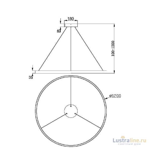 Подвесная люстра Maytoni Rim MOD058PL-L65BS3K