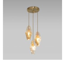 Подвесная люстра Eurosvet Prism 50236/3 янтарный a058960