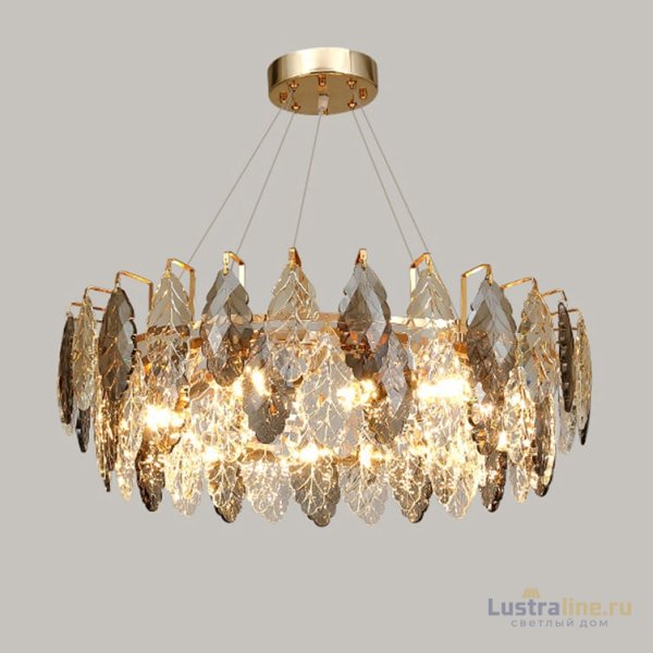 Подвесная люстра Delight Collection D8011P/R-800 gold/smoky