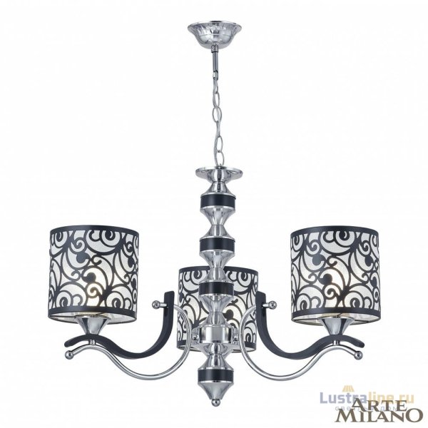 Подвесная люстра Arte Milano Florentia-4957 304957/3 Bk/Ni Подвесная люстра Arte Milano Florentia-4957 304957/3 Bk/Ni