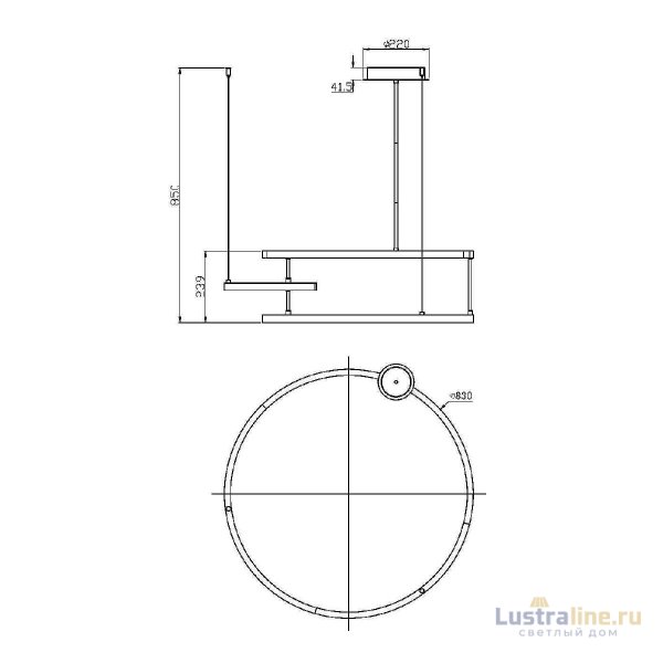 Подвесная люстра Maytoni Line MOD016PL-L52BK